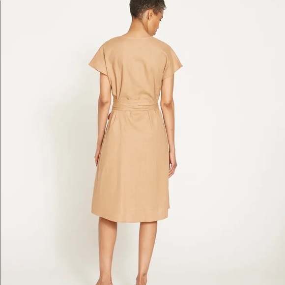 NWT- Universal Standard Tulip Hem Linen Wrap Dress - Picture 4 of 5